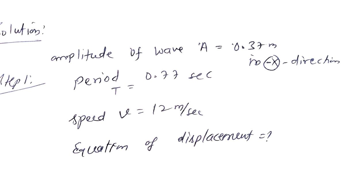 Physics homework question answer, step 1, image 1